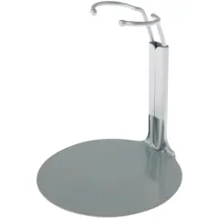 Plymor DSP-30S Silver Adjustable Action Figure Stand, fits 6 and 6.5 inch Action Figures, Waist is 1.25" - 1.5" wide, 3.25" - 4" around