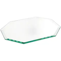 Plymor 7" x 9" Long Octagon, 5mm Thick Beveled Glass Mirror