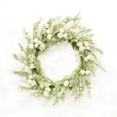 Bridal Rose Blossom Wreath for Door Wall Spring Floral Decor