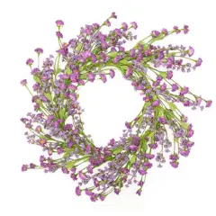 Purple Floral Wreath with Astilbe Buds for Spring Home Decor