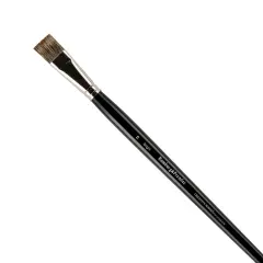Creative Mark Hamburg Premiere Professional Oil Painting Brushes - Bright #18 Oil Paint Brush - Handmade in Germany, Natural & Synthetic Hair Blend, Long Triple-Lacquered Birch Handle