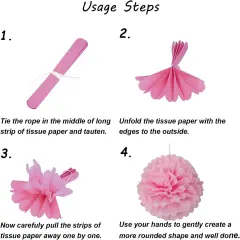 Red White and Blue Tissue Paper Pom Poms, 15PCS Tissue Paper Flowers for Party , Shopping Mall Home Window Decoration ,Wedding Birthday Baby Shower MASKMAN Baseball Themed Parties