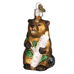 Old World Christmas 3.25 In Eager Beaver Christmas Tree Ornament , Ornament Swimmers Webbed Feet Brown