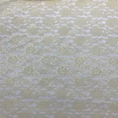 1 Yard Champagne Rachelle Lace Fabric For Table Runners Curtains Overlays Crafts Decor 58"-60" Wide