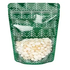 Trees Seasonal Stand Up Zipper Pouch 5 1/8" x 3 1/8" x 8 1/8" 25 pack ZBGW3T