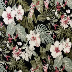 1 Yard Vintage Tropical Garden Upholstery Cotton Fabric, 56-58" Wide