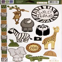 We R Memory Keepers Wild Thing Embossed Cardstock Stickers