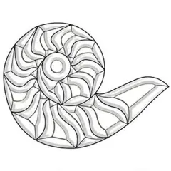 10-1/2" x 7-3/4" Exquisite Clear Glass Snail Shell Bevel Cluster EC300