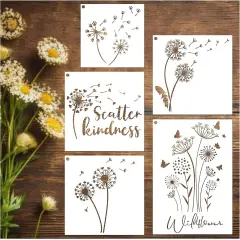 Large Dandelion Stencils - 14.5 X 10 Inch