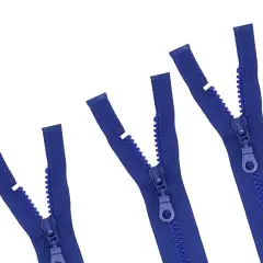 Royal Blue Molded Plastic Jacket Zipper 5MM 9 Inches Open Bottom Separating