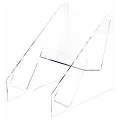 Plymor Clear Acrylic 2-Level 11-CD Display Shelf, 6" W x 9" D x 8" H