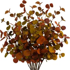 12 Pcs Artificial Fall Eucalyptus Stems