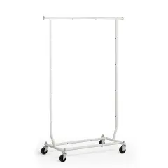 Heavy Duty Rolling Garment Rack White