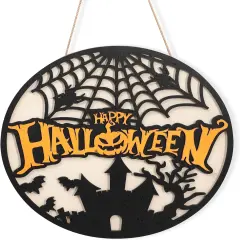 Happy Halloween Wooden Hanging