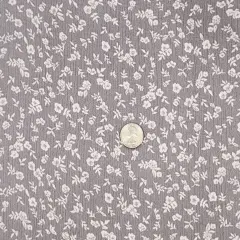 1 Yard Lightweight 50/52" Wide 125 GSM Soft Gray Rayon Crinkle Fabric