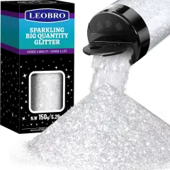 White Glitter Clear Glitter for Crafts