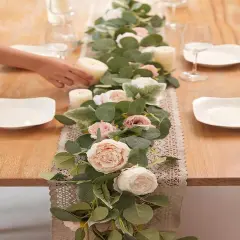 2pcs Artificial Flowers Garland Spring Eucalyptus Garland Vintage