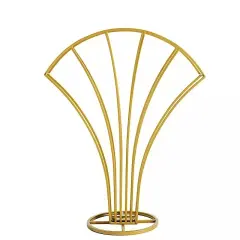 32" Gold Scalloped Fan Metal Flower Display Stand Table Centerpiece Party Events