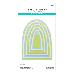 Spellbinders Etched Dies From The Sealed 3D Botanicals-Arch Labels And Tag