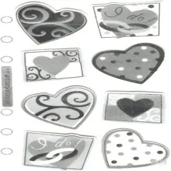 Sticko I Do's Vellum Silver Foiled Stickers