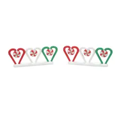 Department 56 Department 56 Village Accessories Christmas Candy Cane Fence, Set of 2 #6011458 White