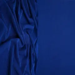 1 Yard Slinky Rib 1x1 Solid Knit Fabric 240 GSM, 52/54&Prime; Wide Polyester Spandex Blend ROYAL BRIGHT