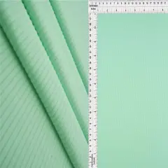 1 Yard Lightweight 4x2 Yummy Rib Solid Knit, Versatile Polyester Spandex Fabric, 58/60&Prime; Wide MINT GREEN