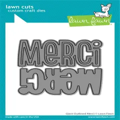 Lawn Cuts Custom Craft Die-Giant Outlined Merci