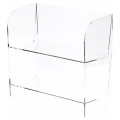 Plymor Clear Acrylic 2-Level 58-CD Display Shelves, 11.75" W x 6.5" D x 12" H