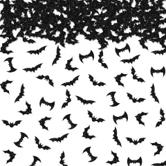 100pcs Black Glitter Bat Shape Confetti