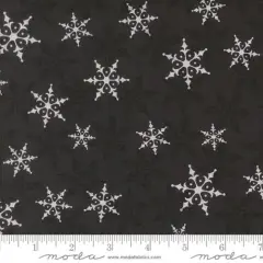 Charcoal Black Winter Friends Cotton Wideback Fabric Per Yard