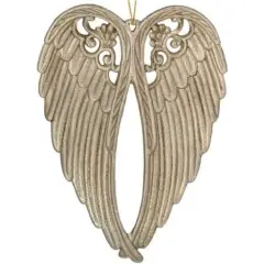 5.5" Angel Wing Ornament: Champagne Gold