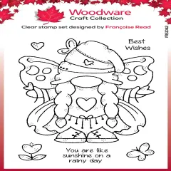 Woodware Clear Stamps 4"X6"-Singles Butterfly Norma
