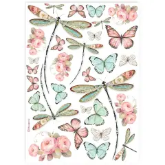 Stamperia Rice Paper Sheet A4-Dragonfly