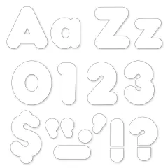 White 4-Inch Casual Uppercase/Lowercase Combo Pack Ready Letters&reg;