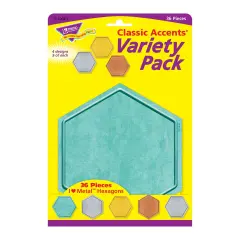 I &hearts; Metal&trade; Hexagons Classic Accents&reg; Var. Pack, 36 ct