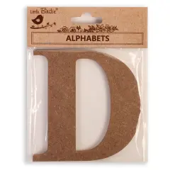Little Birdie MDF Alphabets Upper Case 4" 1/Pkg-D