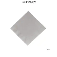 Solid Color Luncheon Napkins Bulk 50 Pc Metallic Silver