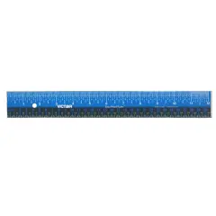 Easy Read&trade; Ruler, Stainless Steel, Blue/Black, 12"