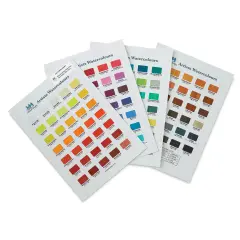 Michael Harding Artists Watercolor Hand Painted Color Chart