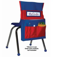 Chairback Buddy&trade; Pocket Chart, Blue/Red