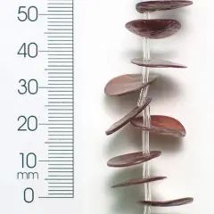 6 Packs of Button Tinted Shell Beads - Slate - 15mm - 2 x 8" Strand