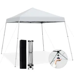 Costway 10x10ft Patio Outdoor Instant Pop-up Canopy Slanted Leg UPF50+ Sun Shelter
