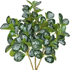 Fake Plants Branches Real Touch Faux Greenery Stems for Vase, Set of 3 Spring Summer Artificial Branches DIY Arrangements for Home Farmhouse Wedding Decor, White and Green Leaf