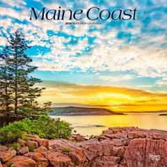 Maine Coast | 2026 12 x 24 Inch (Hanging) Monthly Square Wall Calendar | Plastic-Free