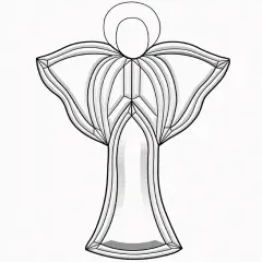 8-1/4" x 6-3/4" Exquisite Clear Glass Angel Bevel Cluster EC203