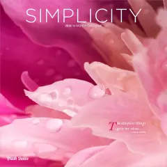 Simplicity | 2026 12 x 24 Inch (Hanging) Monthly Square Wall Calendar | Plastic-Free