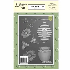 Lisa Horton Crafts Embossing Folder And Die 5"X7"-Just Bee-Cause