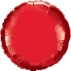 Red Round Mylar Balloon 18"
