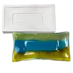 9" x 5" x 2" Large Footed Wave Slump Glass Fusing Kiln Mold